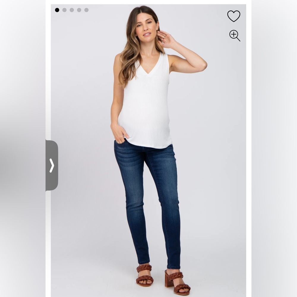 Luxe Essentials Denim, maternity jeans, dark blue, size p28